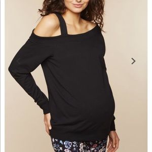 Maternity cold shoulder sweatshirt